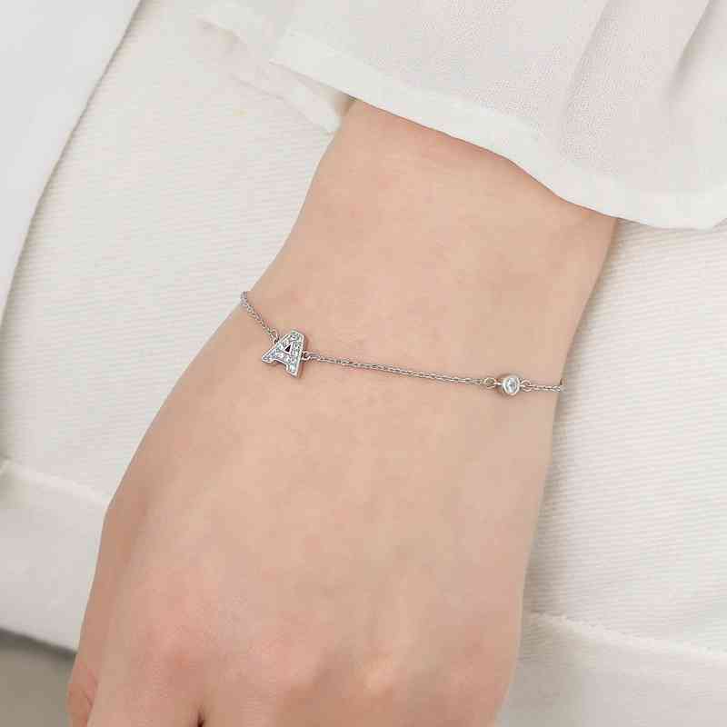 S925 Silver 26 English Alphabet Bracelets personalised zirconia Letter chain Initial Name Bracelet for women Jewelry accessories
S925 Silver 26 English Alphabet Bracelets personalised zirconia Letter chain Initial Name Bracelet for women Jewelry accessories