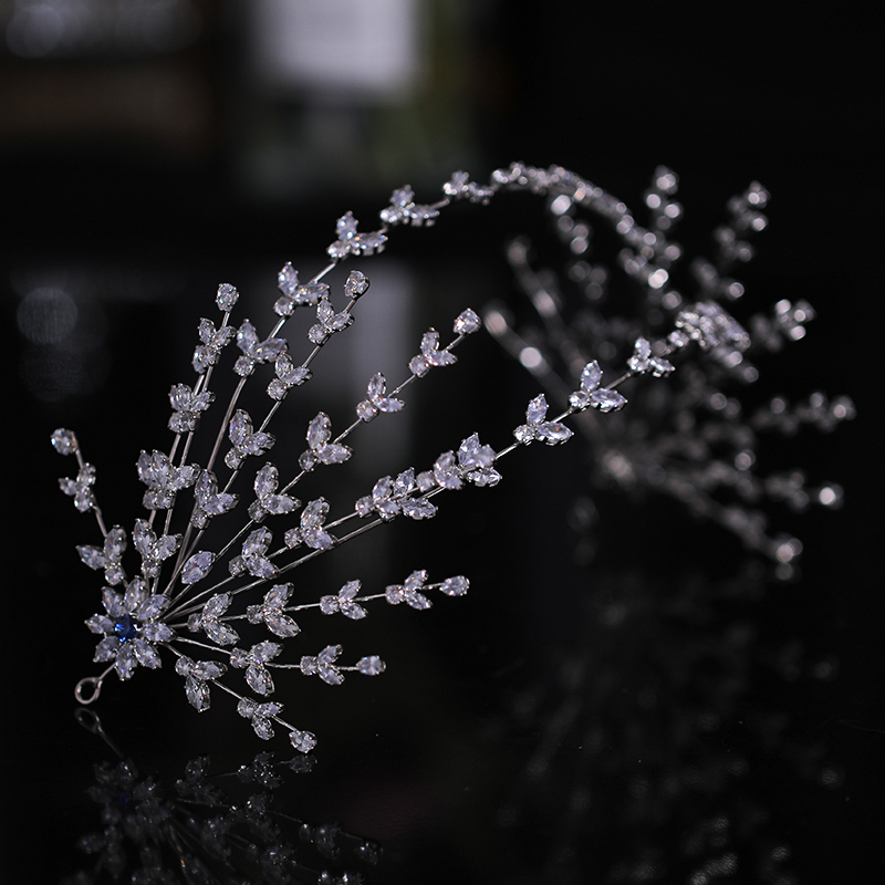 Wedding Hair Accessories Silver Color y Headbands Zircon Tiaras Crowns Bridal Queen Princess Diadems Hairband Women Jewelry 220214