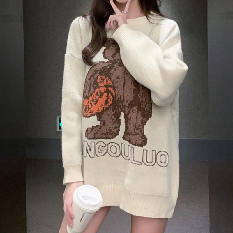 Loose Knitting Jumper Sweater Women Clothing Winter Teddy Bear Women's Sweaters Korean Version Of INS Design Blouses, Black
Loose Knitting Jumper Sweater Women Clothing Winter Teddy Bear Women's Sweaters Korean Version Of INS Design Blouses, Black