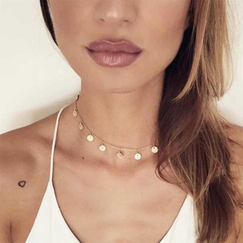 ALIUTOM 2020 new 1cm gold sequins tassel necklace. Metal round pendant short necklace
ALIUTOM 2020 new 1cm gold sequins tassel necklace. Metal round pendant short necklace