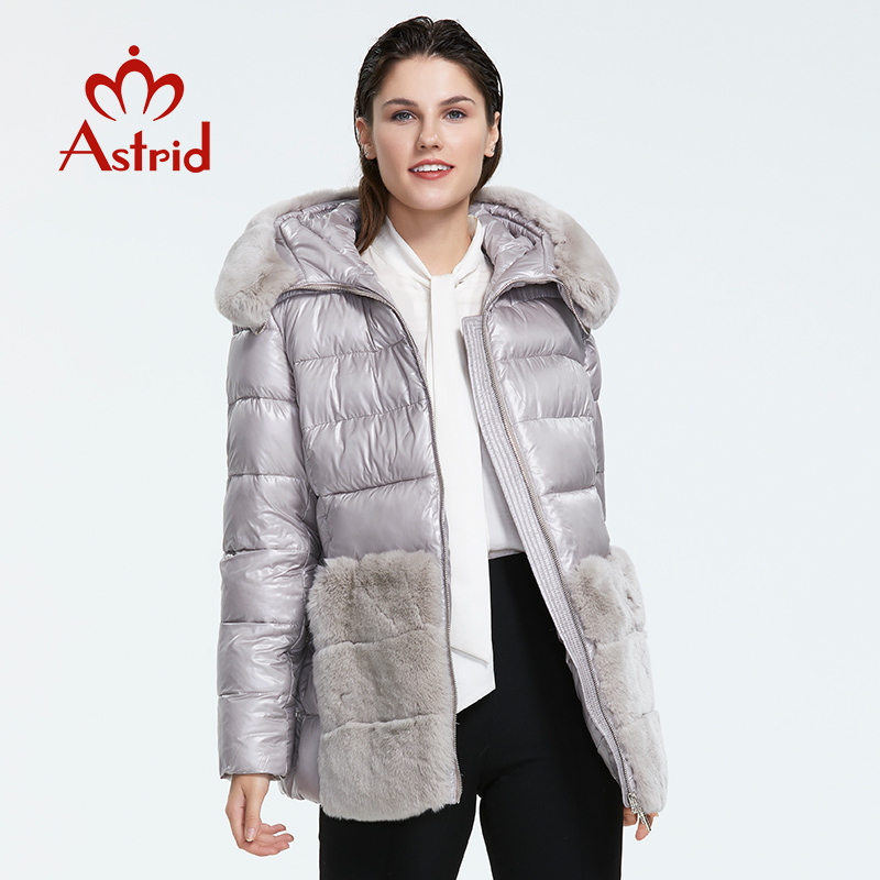 Astrid Winter new arrival down jacket women with a fur collar outerwear high quality short light color winter coat FR-2022 201217