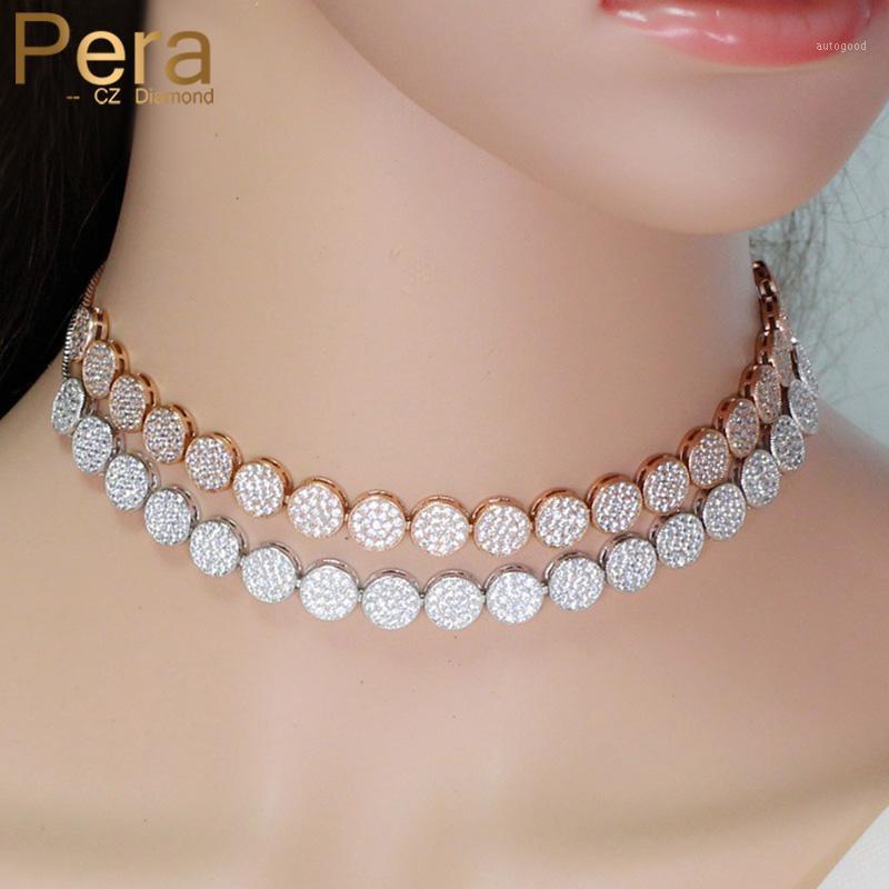 Chokers Pera Adjustable Size Cubic Zirconia 585 Gold Big Round Chain Link Tennis Necklace For Women Party Jewelry Gift P0131
Chokers Pera Adjustable Size Cubic Zirconia 585 Gold Big Round Chain Link Tennis Necklace For Women Party Jewelry Gift P0131