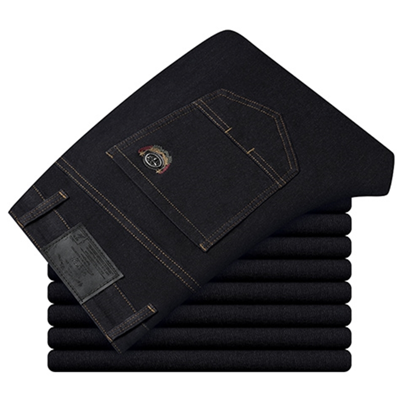 Colorful Regular Fit Straight Elastic Denim Trousers Male New Men's Business Jeans Fashion 6 Colors 201223