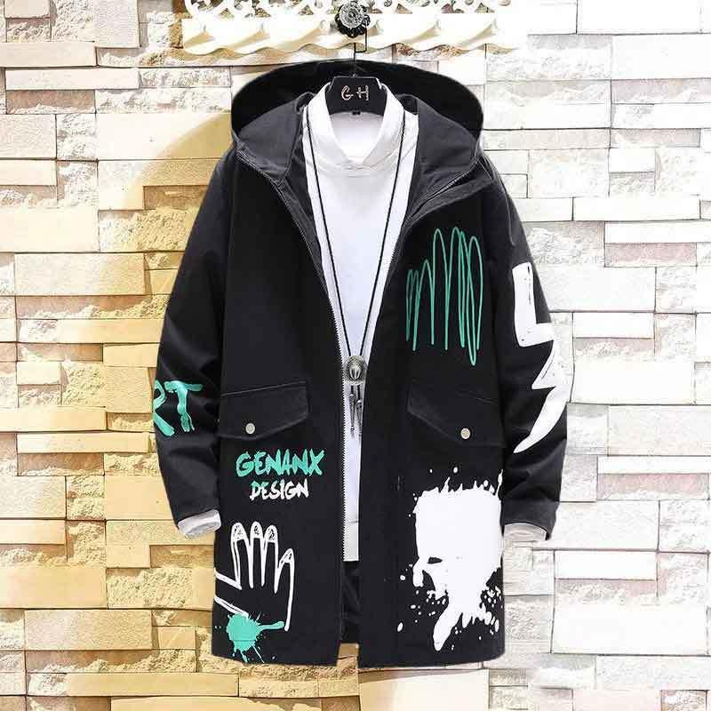 Autumn Winter Men's Windbreaker Trench Mid-Long Plus Fleece Hooded Youth Student All-Match Jacket Warm1, 08 black thin
Autumn Winter Men's Windbreaker Trench Mid-Long Plus Fleece Hooded Youth Student All-Match Jacket Warm1, 08 black thin