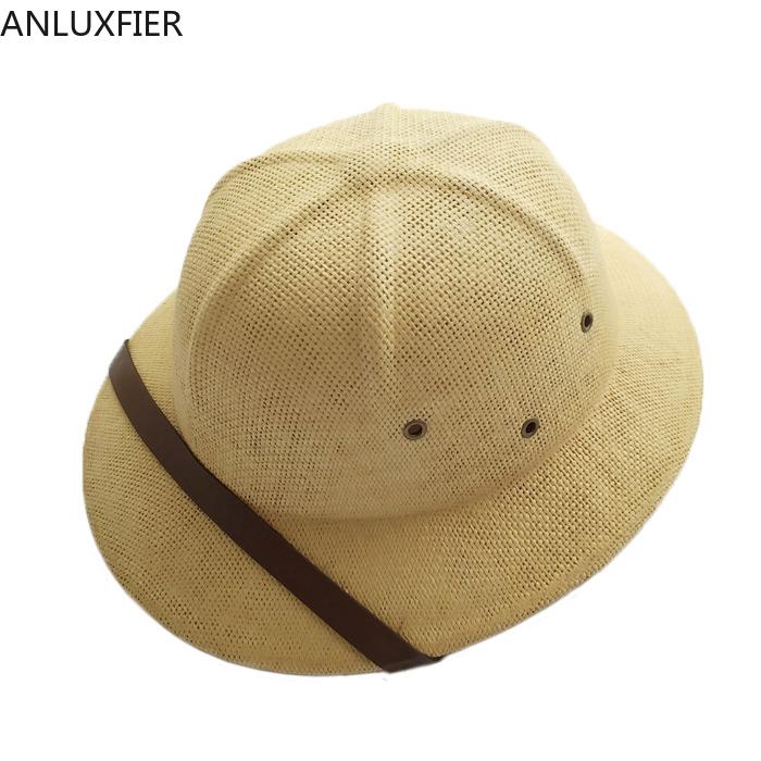 B-8268 Novelty Toquilla Straw Helmet Pith Sun Hats Men Vietnam War Army Hat Dad Boater Bucket Hats Safari Jungle Miners Cap, White
B-8268 Novelty Toquilla Straw Helmet Pith Sun Hats Men Vietnam War Army Hat Dad Boater Bucket Hats Safari Jungle Miners Cap, White