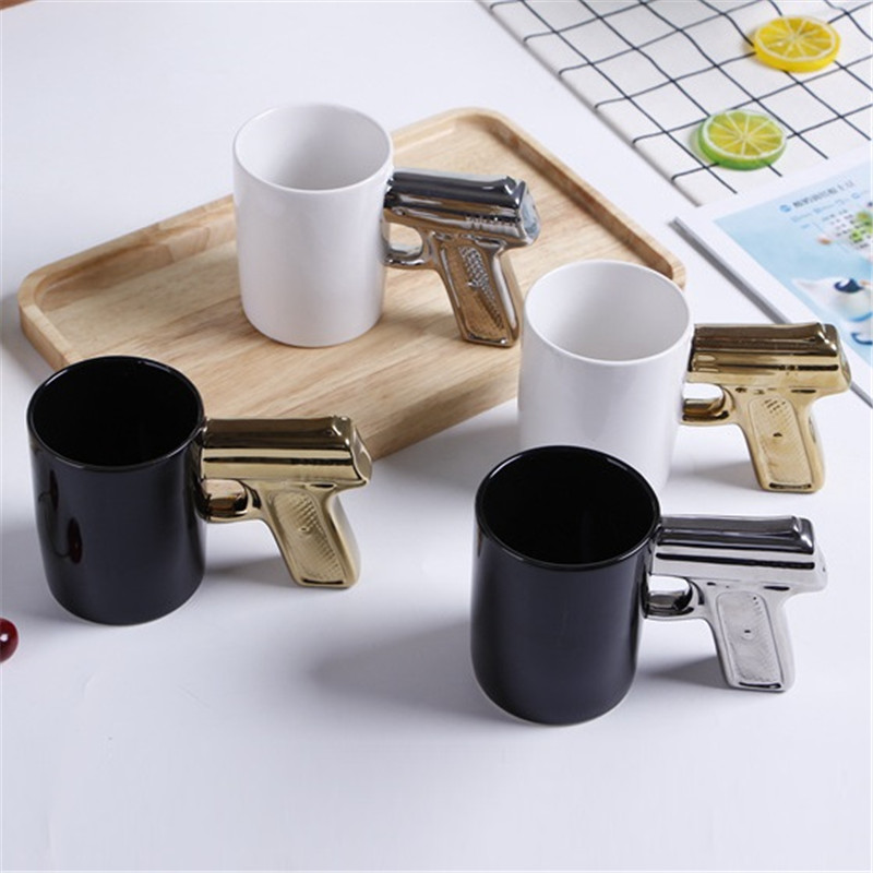 Novelty Ceramic Coffee Mugs Creative Handgun Ceramic Mug with Gun handle Home Kitchen Gift Cup pistol handle cup T9I00925, As picture
Novelty Ceramic Coffee Mugs Creative Handgun Ceramic Mug with Gun handle Home Kitchen Gift Cup pistol handle cup T9I00925, As picture