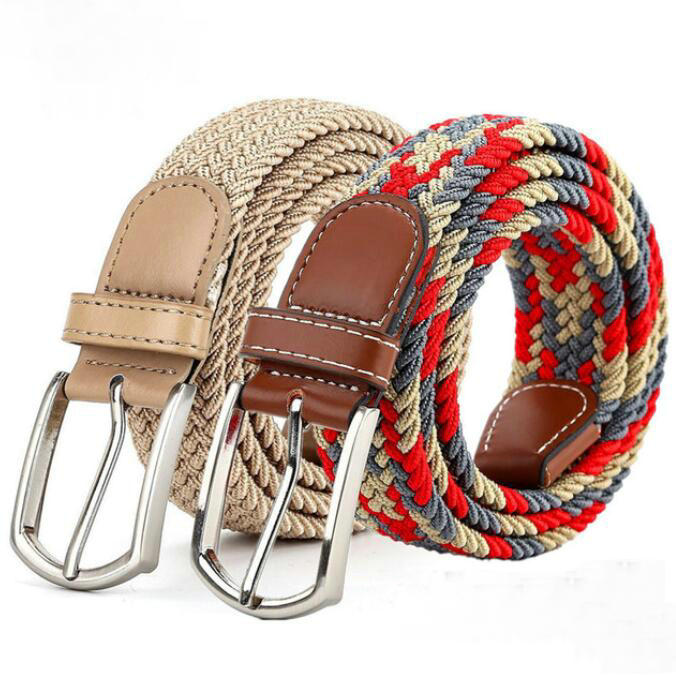 New men's woven belt leisure women's canvas elastic belt Korean version joker needle buckle belt Fast Shipping., Customize
New men's woven belt leisure women's canvas elastic belt Korean version joker needle buckle belt Fast Shipping., Customize
