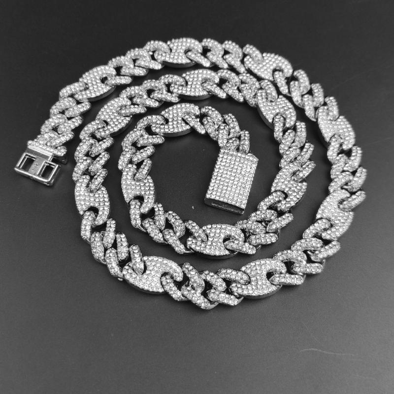 14mm Miami Heavy Lock Clasp Cuban Link Chain Gold Silver Color Necklace Iced Out Rhinestones Bling Hip Hop Jewelry
14mm Miami Heavy Lock Clasp Cuban Link Chain Gold Silver Color Necklace Iced Out Rhinestones Bling Hip Hop Jewelry