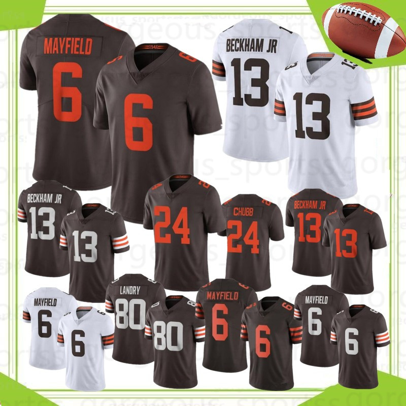 6 Baker Mayfield Men Football Jerseys NCAA 13 Odell Beckham Jr Jersey 95 Myles Garrett 24 Chubb 80 Landry camisetas de futbol, Black;red
6 Baker Mayfield Men Football Jerseys NCAA 13 Odell Beckham Jr Jersey 95 Myles Garrett 24 Chubb 80 Landry camisetas de futbol, Black;red