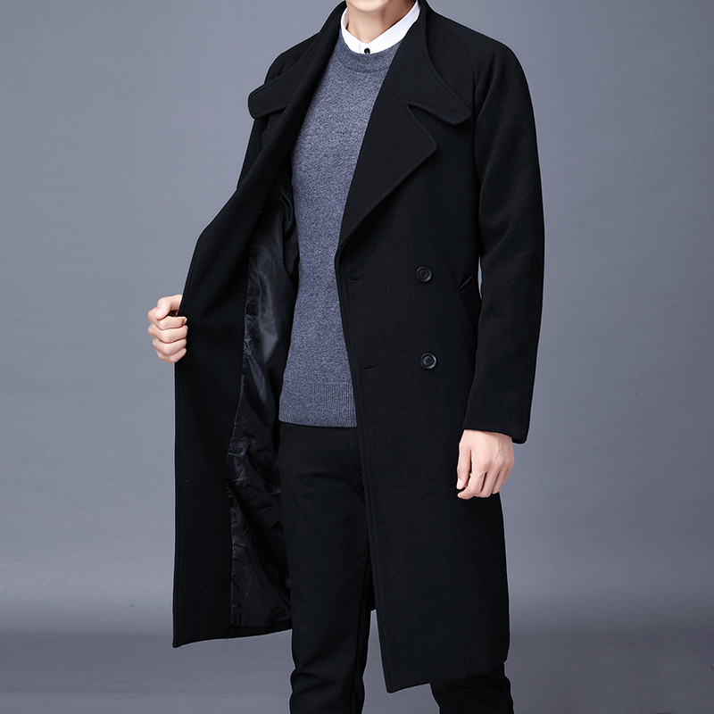 Trench High Quality Coat Male Fashion Casual Long Vintage Mixtures Business Windbreak Jacket Qems, Black
Trench High Quality Coat Male Fashion Casual Long Vintage Mixtures Business Windbreak Jacket Qems, Black