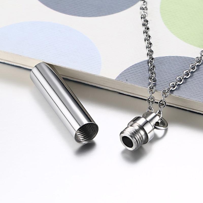 Fashion simple Perfume bottle pendant cylindrical pendant titanium steel couple jewelry wholesale NE171G
Fashion simple Perfume bottle pendant cylindrical pendant titanium steel couple jewelry wholesale NE171G