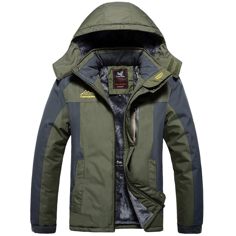 Winter Outdoors Jackets Plus Size 5XL 6XL 7XL 8XL 9XL Thicken Fleece Warm Coats Men Outwear Waterproof Windproof Hooded Jacket 201218