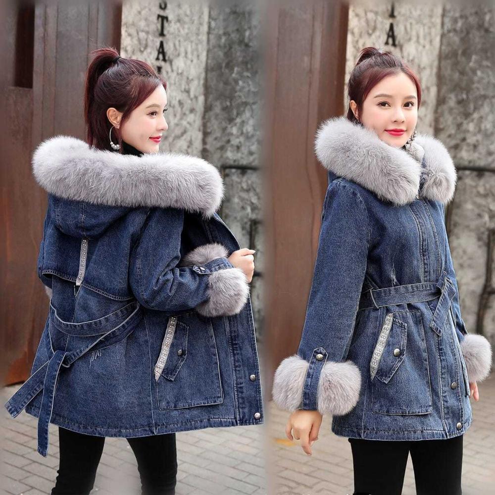 2020 novo casaco pele de inverno das mulheres denim jaqueta feminina jean jaquetas mulher parka longo mais veludo bluso senhoras casacos, Blue
2020 novo casaco pele de inverno das mulheres denim jaqueta feminina jean jaquetas mulher parka longo mais veludo bluso senhoras casacos, Blue
