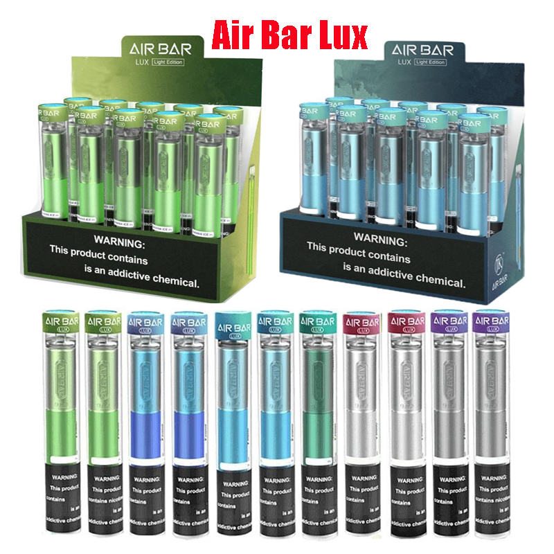 Air Bar Lux Disposable Device Built-in 500mah Battery 2.7ml Vape Pods 1000 puffs Dab Pen Starter Kit E-cigarettes
Air Bar Lux Disposable Device Built-in 500mah Battery 2.7ml Vape Pods 1000 puffs Dab Pen Starter Kit E-cigarettes