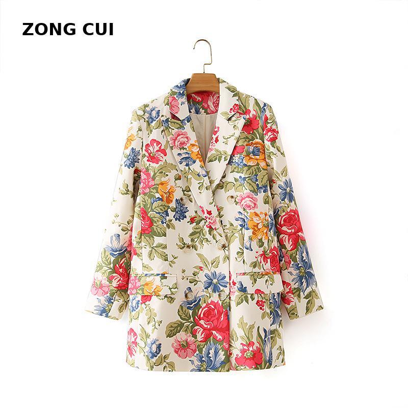 Women 2021 Fashion Double Breasted Floral Print Blazer Coat Vintage Long Sleeve Pockets Female Outerw Winter Coat Women, Multi
Women 2021 Fashion Double Breasted Floral Print Blazer Coat Vintage Long Sleeve Pockets Female Outerw Winter Coat Women, Multi