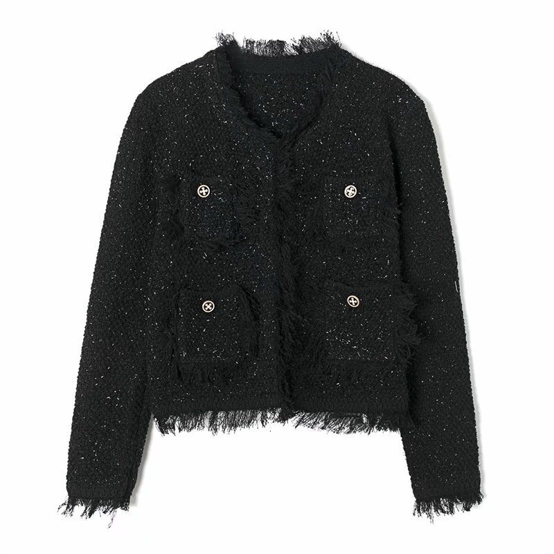 2021 New Women Woolen Short Coats Fashion Ladies Button Pocket Jacket Elegant Sweet Female Streetwear O-neck Cardigans Ize8, Black
2021 New Women Woolen Short Coats Fashion Ladies Button Pocket Jacket Elegant Sweet Female Streetwear O-neck Cardigans Ize8, Black