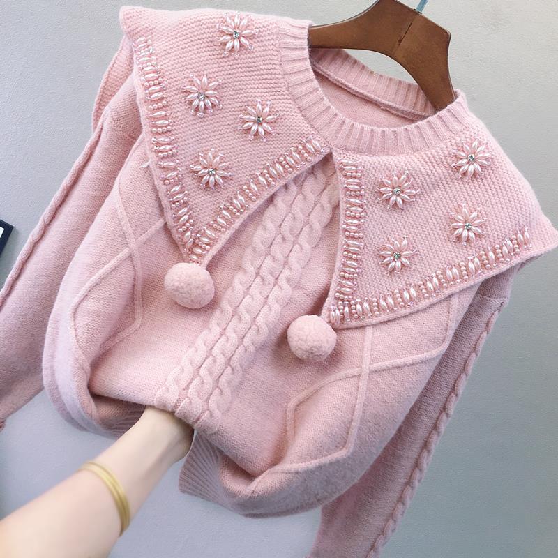 2020 New Women' Pullovers Sweater Large Size Autumn Winter Casual Sweet Beading Fur-ball Knitted Sweater For Yong Ladys, A412, Pink
2020 New Women' Pullovers Sweater Large Size Autumn Winter Casual Sweet Beading Fur-ball Knitted Sweater For Yong Ladys, A412, Pink