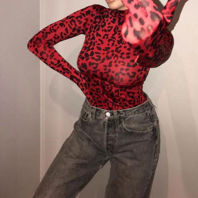 Casual Long Sleeves Half High Collar Bodysuit Women Leopard Pattern One-piece Bodysuit Five Fingers Romper Bodyl, Green
Casual Long Sleeves Half High Collar Bodysuit Women Leopard Pattern One-piece Bodysuit Five Fingers Romper Bodyl, Green