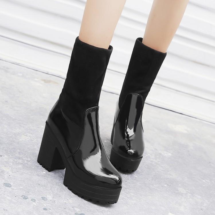 PXELENA Vintage Punk Rock Gothic Boots Women Patent Leather Square Chunky Block High Heels Ankle Boots Lady Motorcycle Shoes Hot, Black
PXELENA Vintage Punk Rock Gothic Boots Women Patent Leather Square Chunky Block High Heels Ankle Boots Lady Motorcycle Shoes Hot, Black