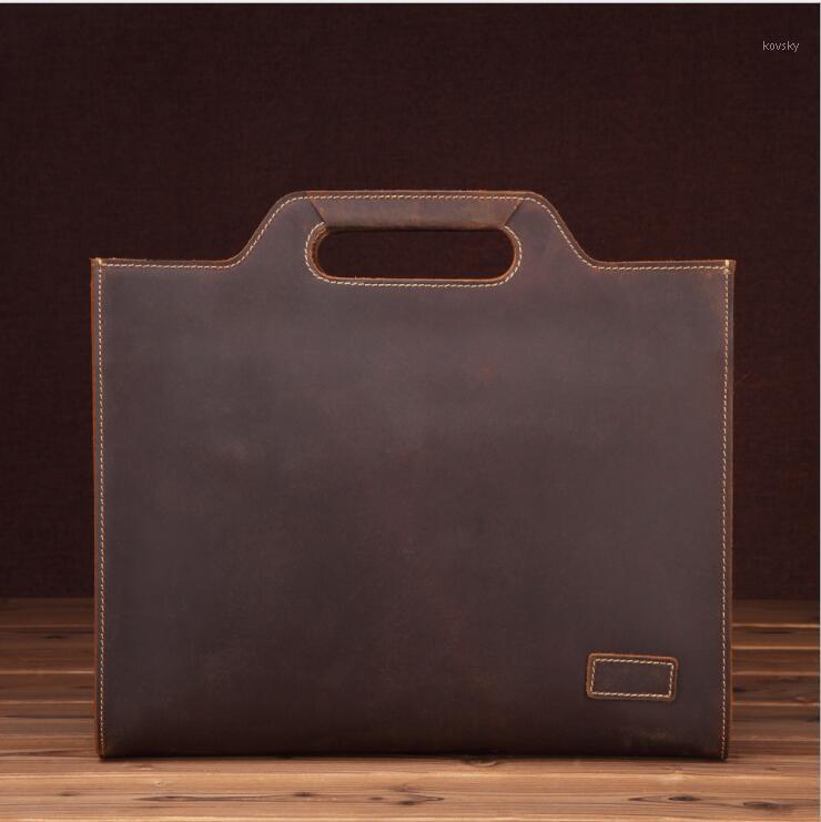 MAHEU Genuine Leather Men's Handbags Retro Crazy Horse Leather Men Tote Bag Shoulder Messenger Business Men Briefcase Tablet Bag1, Design 2 dark brown
MAHEU Genuine Leather Men's Handbags Retro Crazy Horse Leather Men Tote Bag Shoulder Messenger Business Men Briefcase Tablet Bag1, Design 2 dark brown
