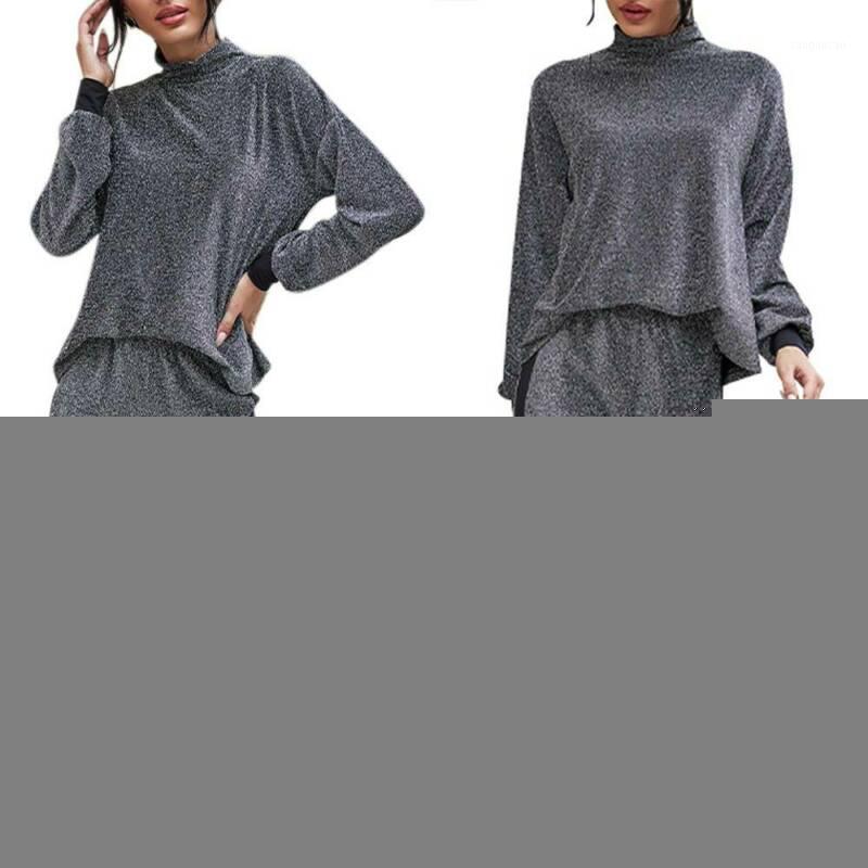 2pcs Women Tracksuit Solid Color Long Sleeve Pullover Tops Elastic Waist Joggers Pants Outdoor Gym Sports Loungwear Set1, Silver
2pcs Women Tracksuit Solid Color Long Sleeve Pullover Tops Elastic Waist Joggers Pants Outdoor Gym Sports Loungwear Set1, Silver