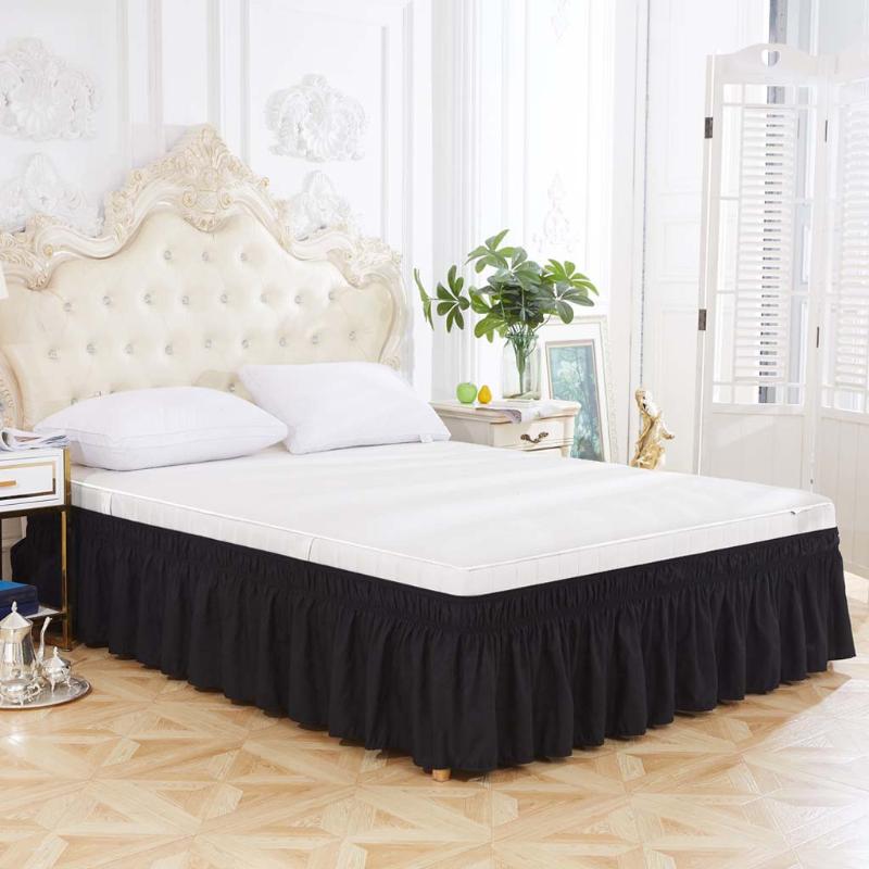 1PC Modern Solid Black Dust Ruffle Split Corners Bed Skirt Elastic band Elegant Home Bedroom Decoration Pleated Bed Skirt
1PC Modern Solid Black Dust Ruffle Split Corners Bed Skirt Elastic band Elegant Home Bedroom Decoration Pleated Bed Skirt