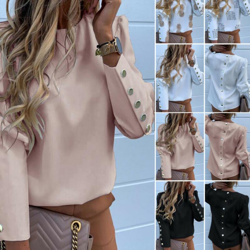 Autumn 2020 Chiffon Women' Button Up Long Sleeve Women' Shirt Extra Size Harajuku Casual Print Crew Neck Fashion Loose Shirt, As shown in figure
Autumn 2020 Chiffon Women' Button Up Long Sleeve Women' Shirt Extra Size Harajuku Casual Print Crew Neck Fashion Loose Shirt, As shown in figure