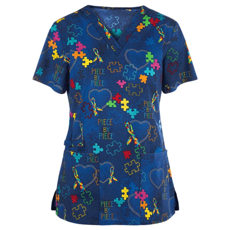 Women's T-Shirt Women Fashion Short Sleeve T-shirts V Neck Scrubs Uniforms Tops Working Uniform Femme Vetement 2022 #PY, White
Women's T-Shirt Women Fashion Short Sleeve T-shirts V Neck Scrubs Uniforms Tops Working Uniform Femme Vetement 2022 #PY, White