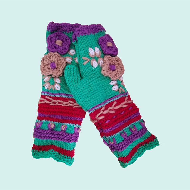 New Womens Flower Knitted Handwarmers Gloves Winter Warm Patchwork Funny Vintage Mittens Female Fashion Gloves guantes 2020
New Womens Flower Knitted Handwarmers Gloves Winter Warm Patchwork Funny Vintage Mittens Female Fashion Gloves guantes 2020