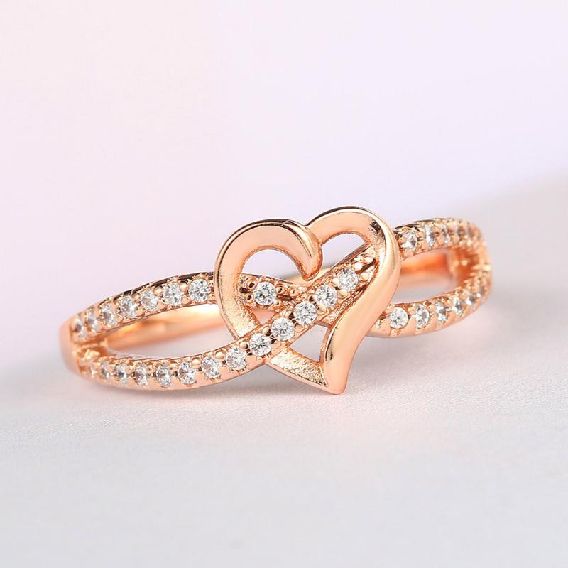 Wedding Rings Exquisite Hollow Heart Zircon Ring Promise Engagement Jewelry Rose Gold/Silver Plated Crystal Women
Wedding Rings Exquisite Hollow Heart Zircon Ring Promise Engagement Jewelry Rose Gold/Silver Plated Crystal Women