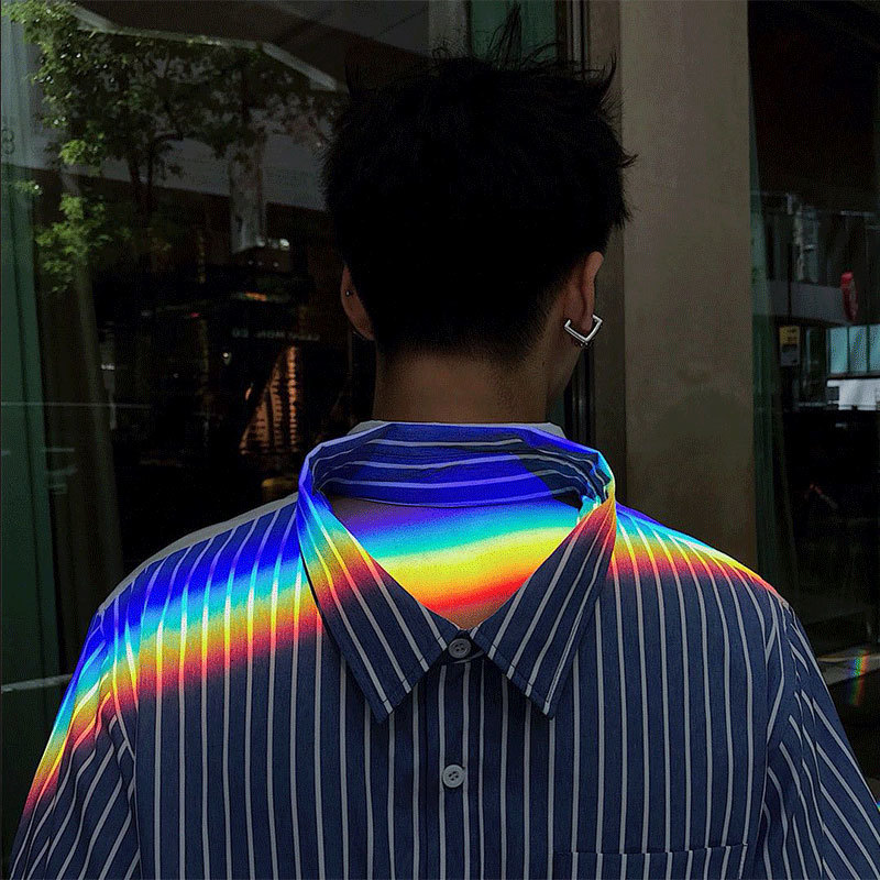 2021 New Popular Personality Original Fake Collar Design of Two Striped Short Sleeve Male Half-face Will See Korean Editing. 0HIO, White
2021 New Popular Personality Original Fake Collar Design of Two Striped Short Sleeve Male Half-face Will See Korean Editing. 0HIO, White