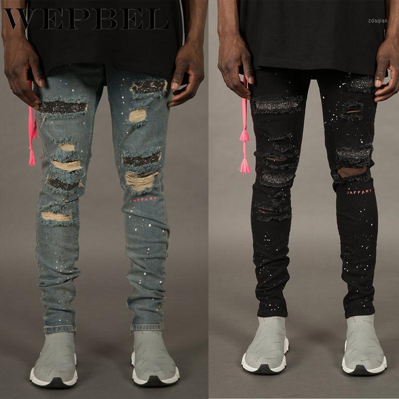 WEPBEL Men Skinny Hole Jeans Men Spring Autumn Punk Street Slim Pencil Pants High Waist Zipper Denim Cowboy Trousers Slim Jeans1, Blue
WEPBEL Men Skinny Hole Jeans Men Spring Autumn Punk Street Slim Pencil Pants High Waist Zipper Denim Cowboy Trousers Slim Jeans1, Blue