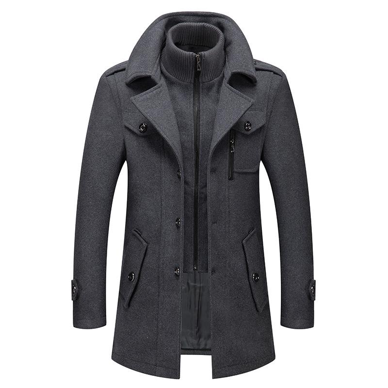 Men's Woolen Coat Trench Thick Cashmere Cold-Resistant Jacket Warm Double-Collar Mid-Length Woolen Windbreaker Jacket Mens Coats, 02
Men's Woolen Coat Trench Thick Cashmere Cold-Resistant Jacket Warm Double-Collar Mid-Length Woolen Windbreaker Jacket Mens Coats, 02