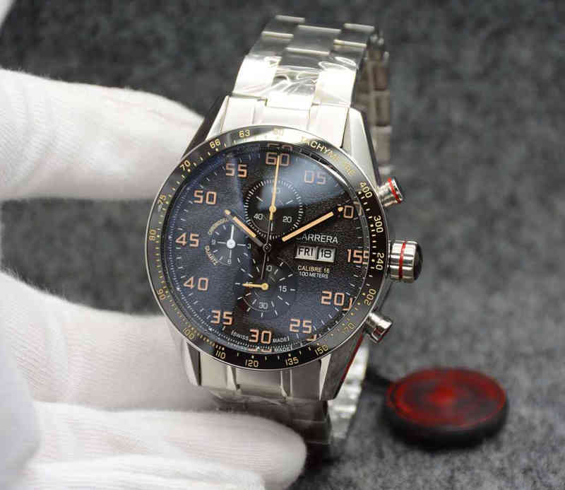TAG 289380 Japanese quartz movement watch Caliber 16 100METERS 1887 Men's 43.5mm Leather Stainless steel watches, Black
TAG 289380 Japanese quartz movement watch Caliber 16 100METERS 1887 Men's 43.5mm Leather Stainless steel watches, Black