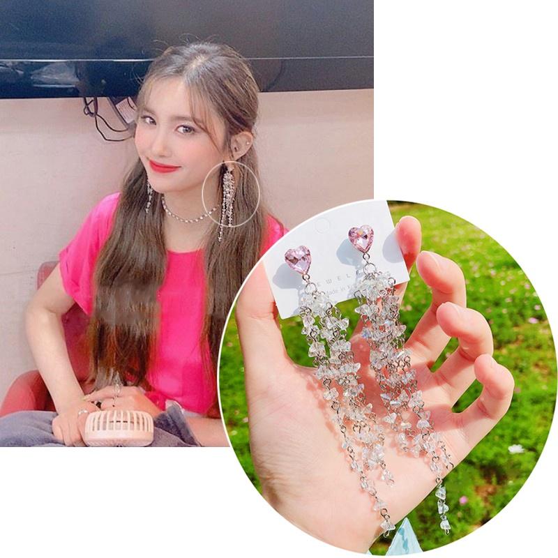 MENGJIQIAO 2020 Korean Big Crystal Love Heart Tassel Long Drop Earrings For Women Girls Fashion Jewelry Pendientes Brincos
MENGJIQIAO 2020 Korean Big Crystal Love Heart Tassel Long Drop Earrings For Women Girls Fashion Jewelry Pendientes Brincos
