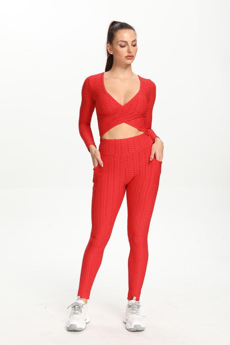 Women Yoga Fitness Set High Waist Jogging Sport Leggings Jacquard Bubble Top Gym Fitness Clothing Workout Sports Suits
Women Yoga Fitness Set High Waist Jogging Sport Leggings Jacquard Bubble Top Gym Fitness Clothing Workout Sports Suits
