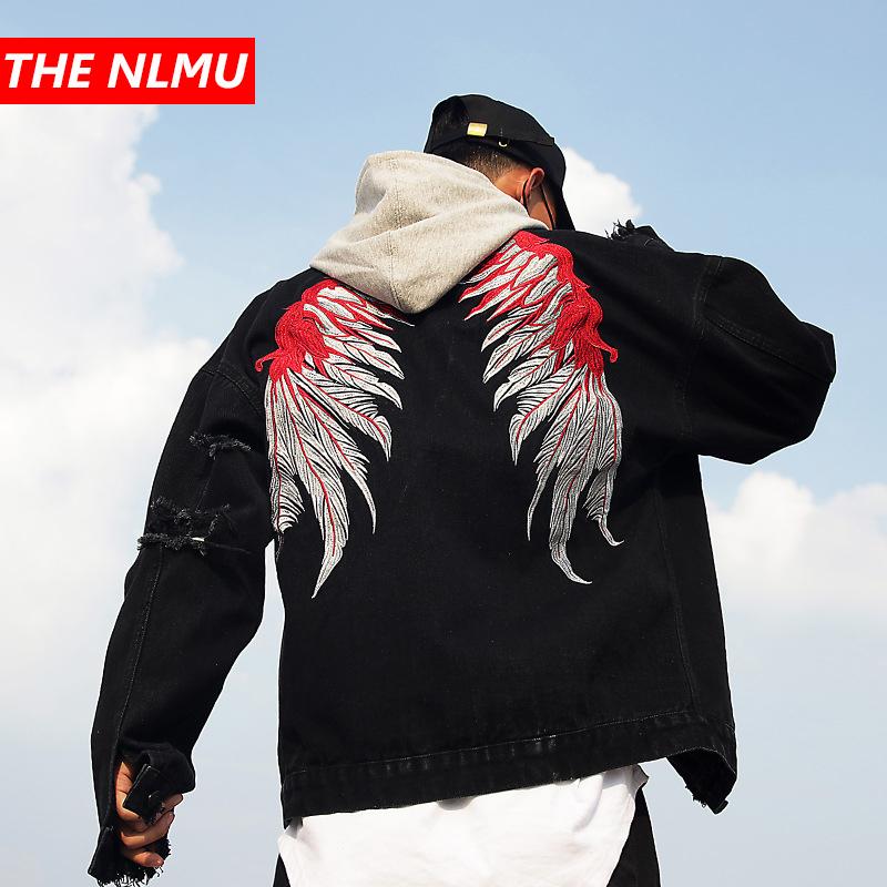 Men's Jackets Men Brand Black Hole Distressed Denim Mens High Street Wing Embroidery Jeans Jacket Coat Hip Hop Streetwear WE359
Men's Jackets Men Brand Black Hole Distressed Denim Mens High Street Wing Embroidery Jeans Jacket Coat Hip Hop Streetwear WE359