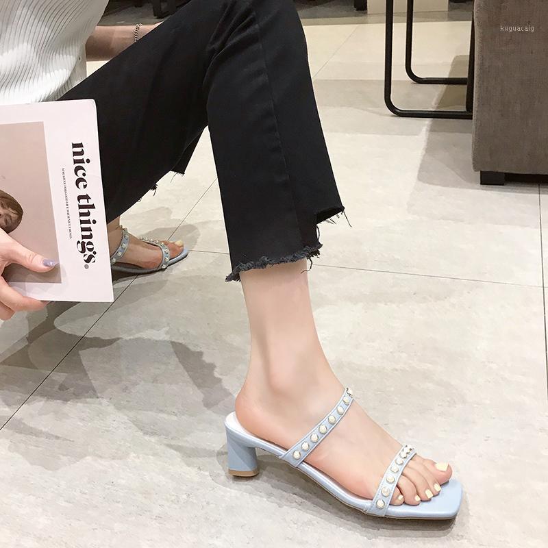 White Blue High Heel Slippers Women Sandals Pearl Thick Heel Slippers Women Shoes Summer Fashion Square Toe Sandals1
White Blue High Heel Slippers Women Sandals Pearl Thick Heel Slippers Women Shoes Summer Fashion Square Toe Sandals1