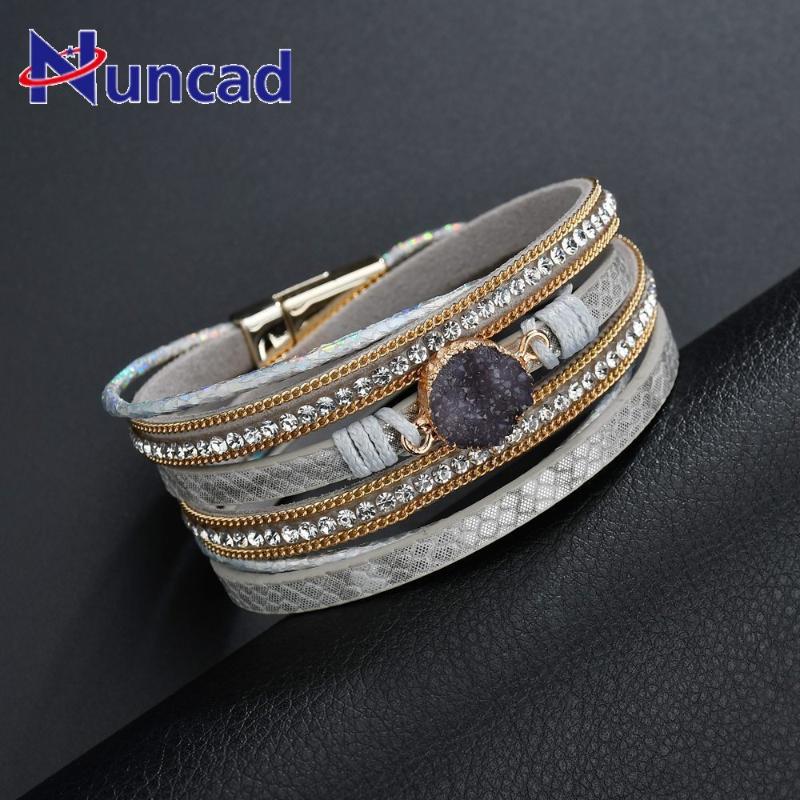 Vintage Stone Crystal Charm Bracelets & Bangle For Woman Men Fashion Female Handmade Multilayer Leather Wristband Bracelet
Vintage Stone Crystal Charm Bracelets & Bangle For Woman Men Fashion Female Handmade Multilayer Leather Wristband Bracelet