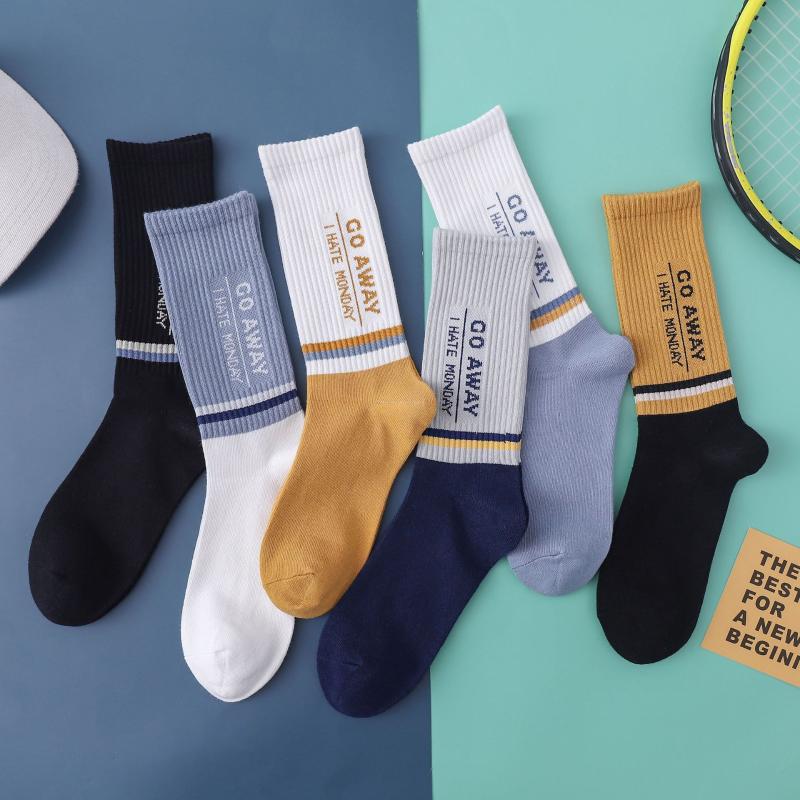 Autumn and winter new product Hit Color wild cotton men's tube socks fashion letters Street Skateboard crew socks white, Blue-and-white
Autumn and winter new product Hit Color wild cotton men's tube socks fashion letters Street Skateboard crew socks white, Blue-and-white