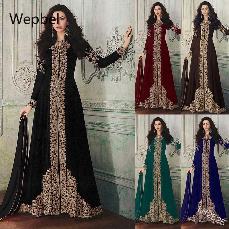 WEPBEL Middle Eastern Womne Muslim Dress Ethnic Style Lace Patchwork Arab Dubai Abaya Long Sleeve Full Length O-neck Robe Dress, Black
WEPBEL Middle Eastern Womne Muslim Dress Ethnic Style Lace Patchwork Arab Dubai Abaya Long Sleeve Full Length O-neck Robe Dress, Black