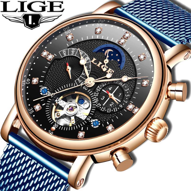 Wristwatches LIGE 2021 Business Watch For Men Automatic Luminous Clock Tourbillon Waterproof Mechanical Top Brand Relogio Masculino1, Rose gold black l
Wristwatches LIGE 2021 Business Watch For Men Automatic Luminous Clock Tourbillon Waterproof Mechanical Top Brand Relogio Masculino1, Rose gold black l