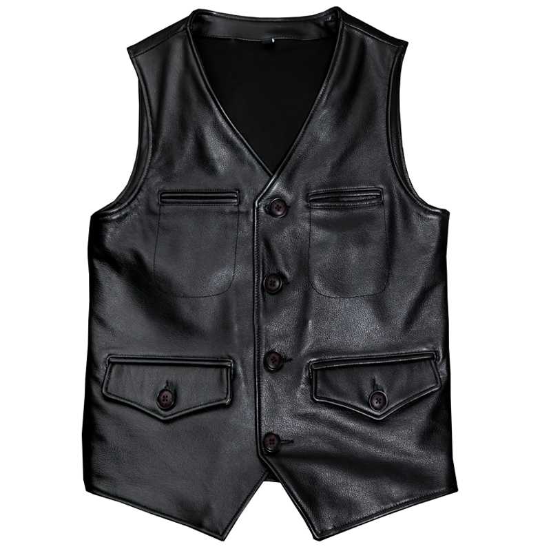 European Fashion Mens Vest Coat Summer Spring Cowhide Genuine Leather Weskit Waistcoat For Man Real Picture Outwear Streetwear, Black
European Fashion Mens Vest Coat Summer Spring Cowhide Genuine Leather Weskit Waistcoat For Man Real Picture Outwear Streetwear, Black
