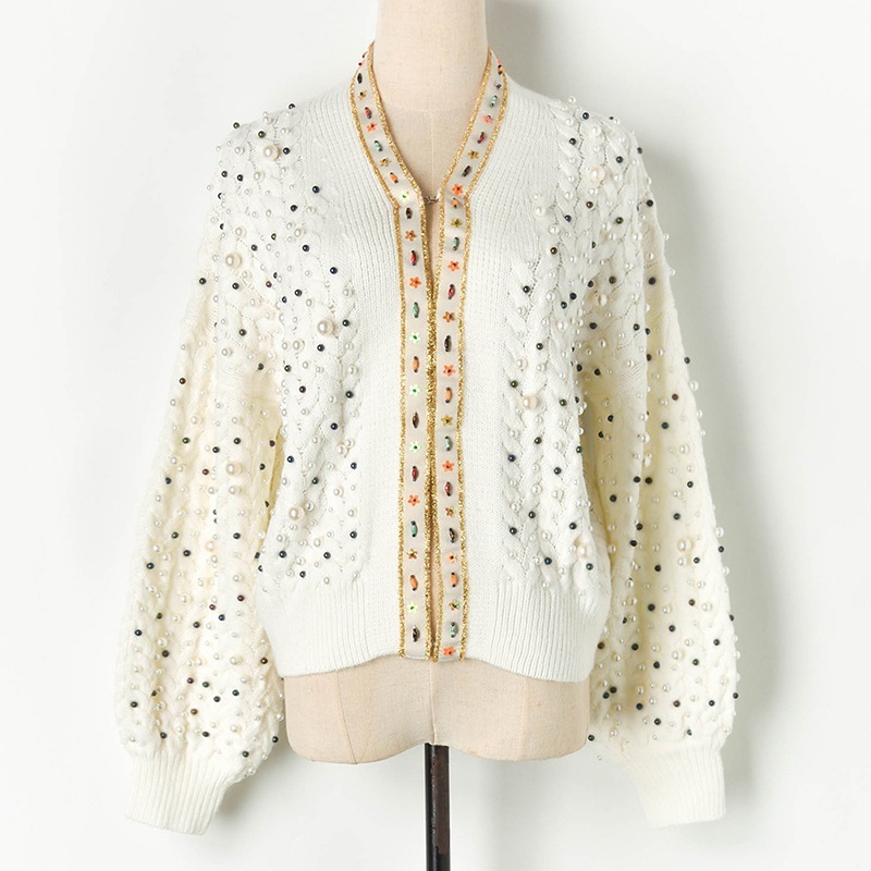 High-end Female Luxury Designer Beading Cardigans Wholesale Knitted or Crocheted Shirts 2021 Hot Winter Outerwear Coat Tops Emr3, White
High-end Female Luxury Designer Beading Cardigans Wholesale Knitted or Crocheted Shirts 2021 Hot Winter Outerwear Coat Tops Emr3, White