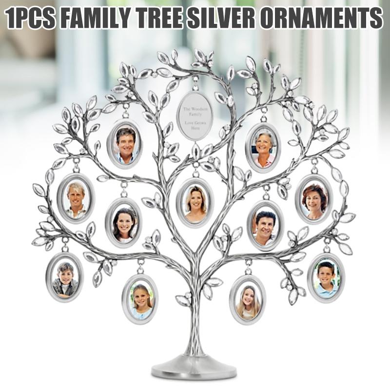 Stylish Family Tree Hanging Photo 12 Frame Holder Home Table Desk Display Decoration Silver Frame Household Decor I88
Stylish Family Tree Hanging Photo 12 Frame Holder Home Table Desk Display Decoration Silver Frame Household Decor I88