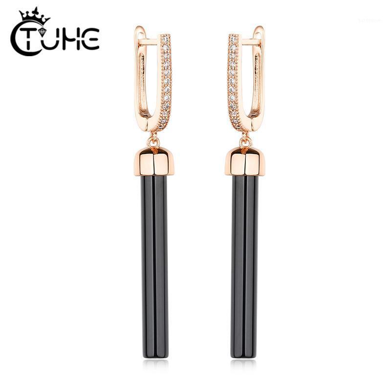 2020 Trend Earrings Ceramic 585 Rose Gold Geometric Drop Earring For Women Black Cylindrical Crystal Elegant Christmas Jewelry1 
2020 Trend Earrings Ceramic 585 Rose Gold Geometric Drop Earring For Women Black Cylindrical Crystal Elegant Christmas Jewelry1