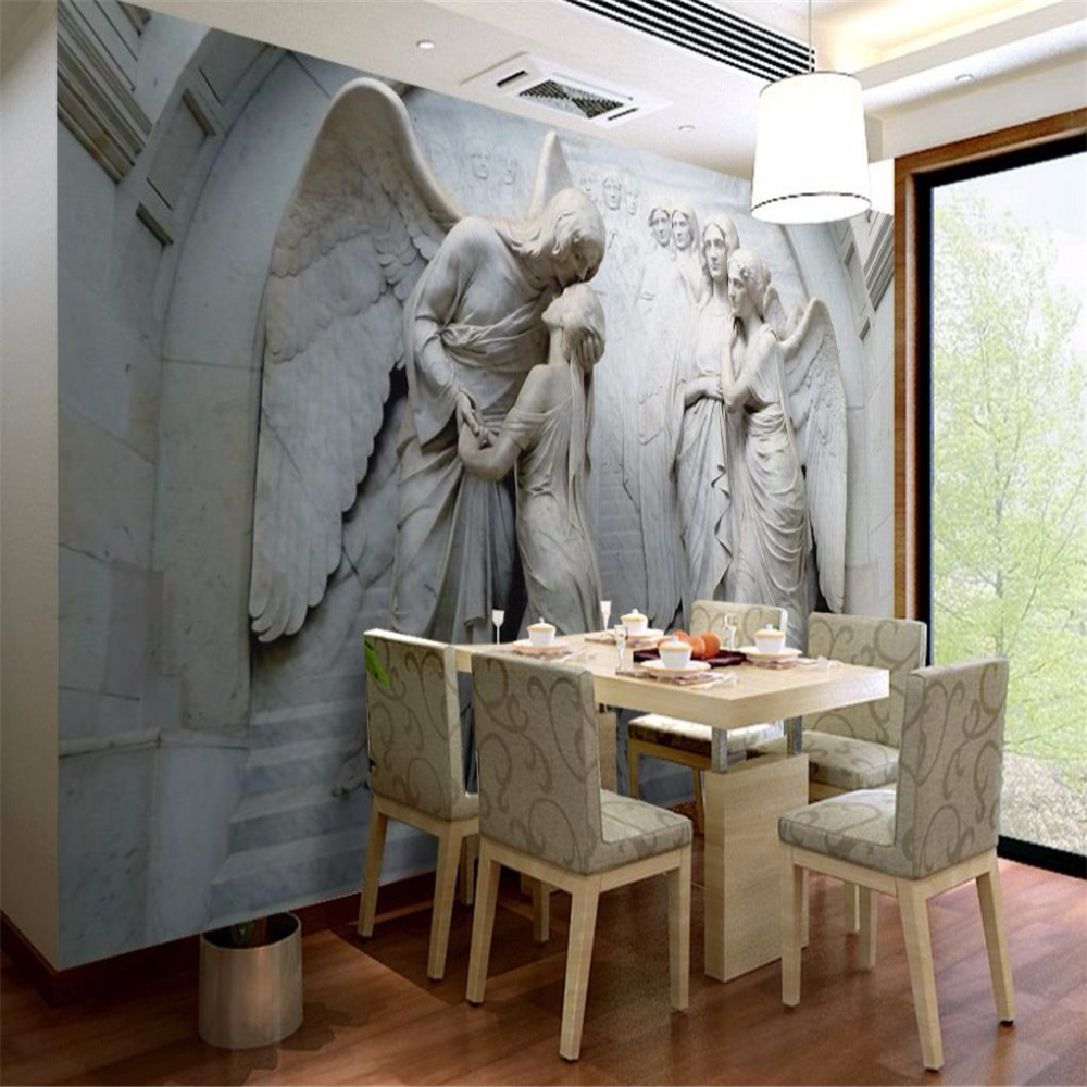 Custom 3D Stereoscopic Wallpaper people angel Wallpapers For Living Room Printing Wallpaper