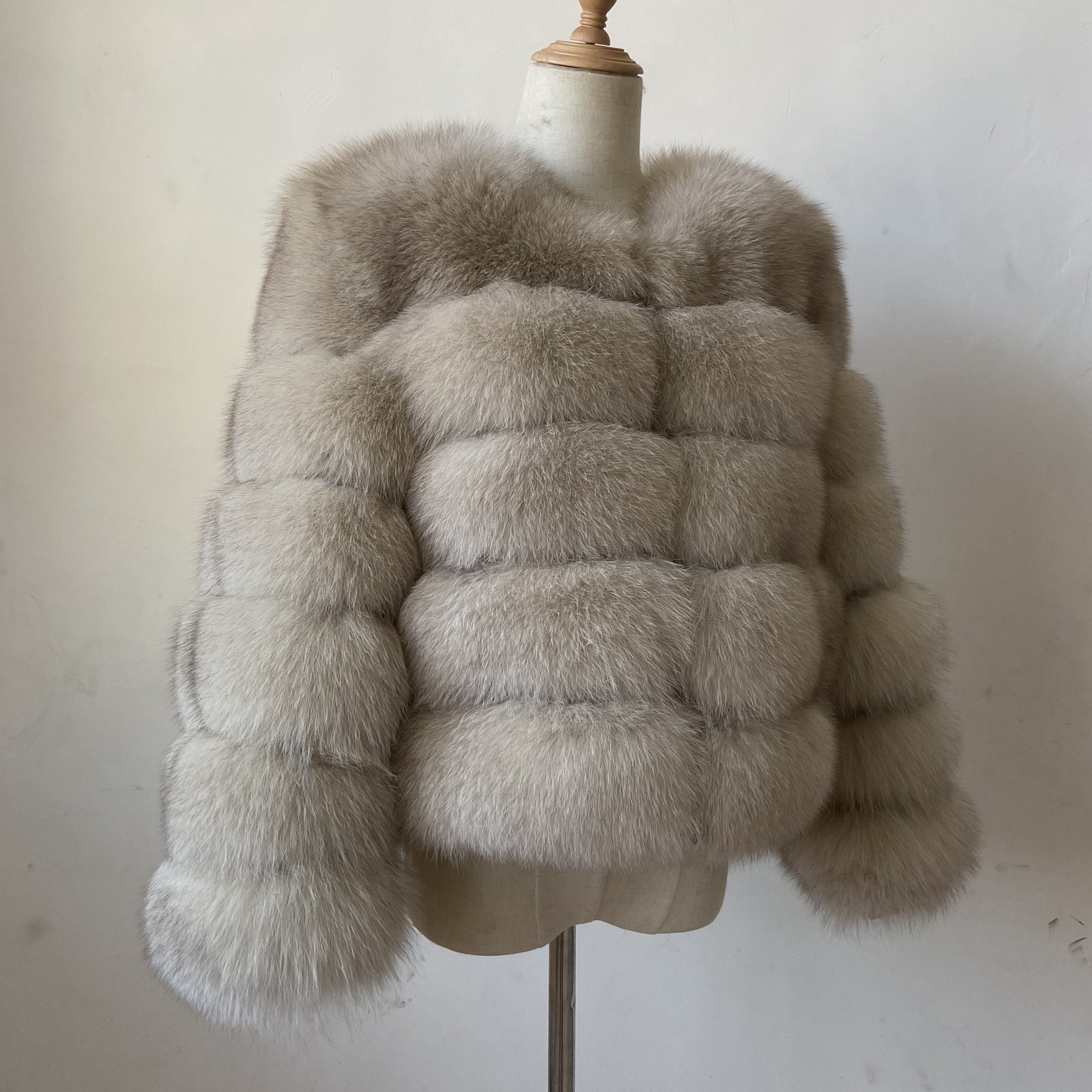 BEIZIRU real fur coat sleeves natural fox fur jacket winter warm fashion leather coat natural fur Genuine Leather coats LJ201201