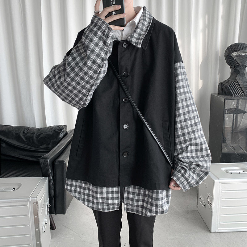 New Men's 2021 Spring and Winter's Fine Chess Jacket Two Pieces Clothes IDZU, Khaki.
New Men's 2021 Spring and Winter's Fine Chess Jacket Two Pieces Clothes IDZU, Khaki.