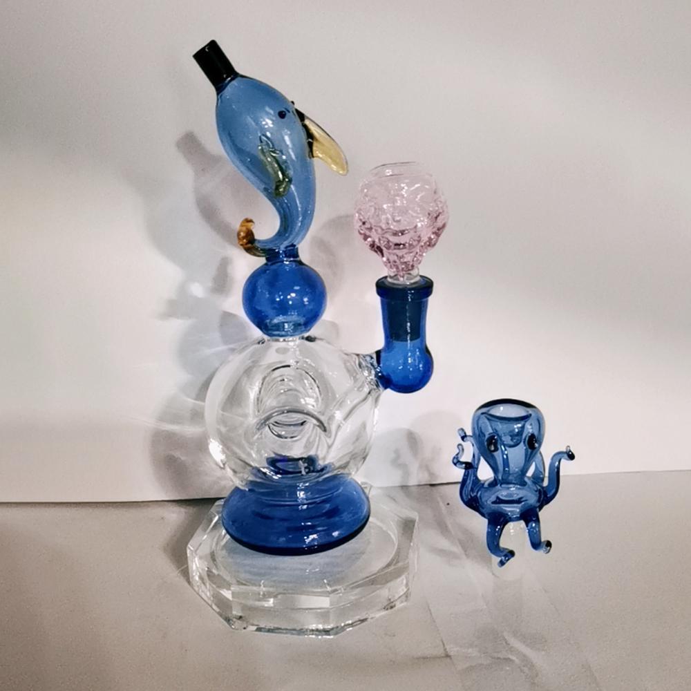 New Dolphin Octopus Recycler Glass Bong with Inline Perc Water Pipe Dab Rig Hookah Pipe Smoking Tool for Tobacco FY2357
New Dolphin Octopus Recycler Glass Bong with Inline Perc Water Pipe Dab Rig Hookah Pipe Smoking Tool for Tobacco FY2357